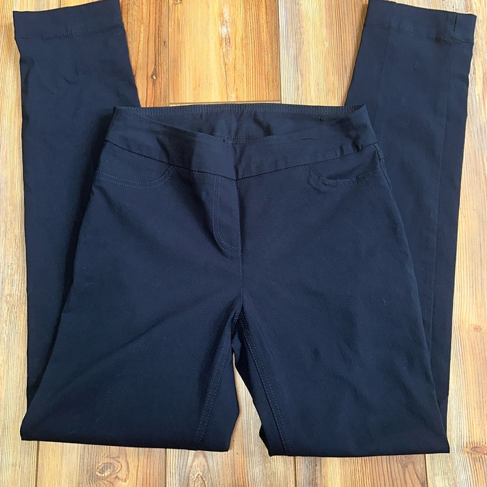 Slim-sation by multiples, size 4 navy pants. EUC. - Picture 2 of 6